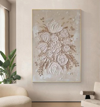  blumen - biegegraue Blumen von Palettenmesser Wanddekoration